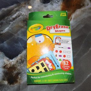 Crayola Sticker Dry-Erase Learning Flash Cards - SHAPES - Pre K NEW